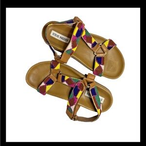 Steve Madden Multicolor Beaded Sandals for Women US Size 7 Excellent Condition